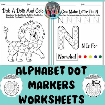 Dot Marker Coloring Book for Toddlers ABC: A Fun A-Z