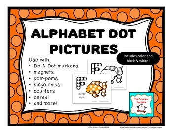 Alphabet Dot Pictures {Color and B&W}
