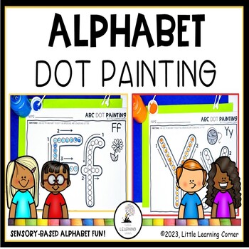 Preview of Alphabet Dot Q-Tip Painting | Fine Motor ABC Letters DOLLAR DEALS 