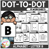 Alphabet Dot to Dot Letter B Worksheets Counting Numbers
