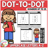 Alphabet Dot to Dot Worksheets Uppercase Letters Connect the Dots