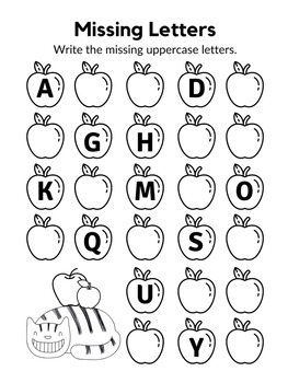 Alphabet Dot to Dot and Missing Alphabet Letters Worksheets by ETE ...