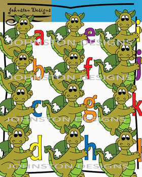 Preview of Alphabet Dragons (Lowercase Letters)