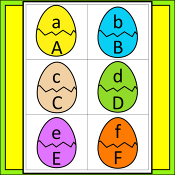 Alphabet Eggs - Differentiated Upper/Lower Case & Initial Sound Match