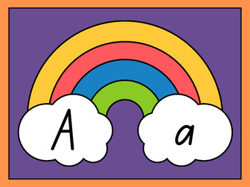 Preview of Alphabet English Posters *rainbow style*