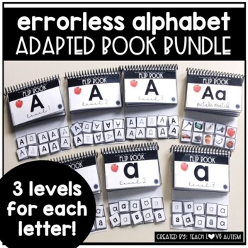 Preview of Errorless Alphabet Adapted Books with Real Photos BUNDLE