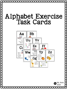 Number And Exercise Flash Cards Alphabet 
