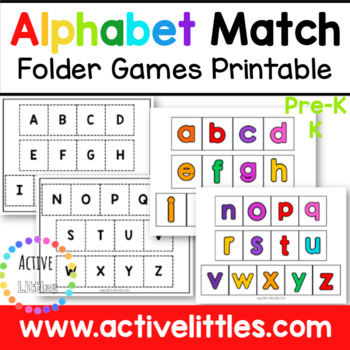 alphabet file folder games matching printable by active littles tpt