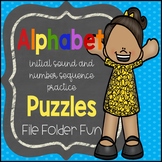 Letter Sound and Number Sequence Alphabet Puzzles