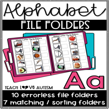 Preview of Alphabet File Folders Letter A