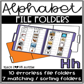 Preview of Alphabet File Folders Letter H