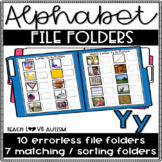 Alphabet File Folders Letter Y