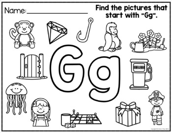 Alphabet Find and Color Worksheets by A Dab of Glue Will Do | TPT