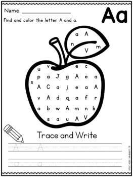 alphabet worksheets a z kindergarten letter recognition