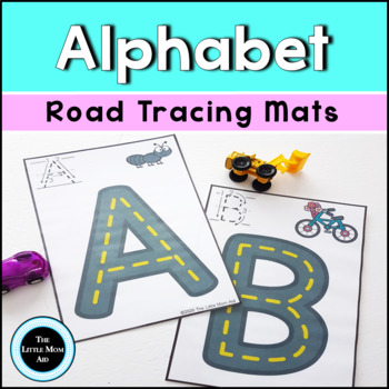 Preview of Alphabet Fine Motor Center - Large Letter Tracing Road Mats