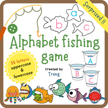 Printables Alphabet Magnetic Fishing-26 Letters Uppercase & 26