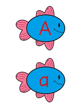 Alphabet Fishing Upper and Lower Case Match Distance Learning