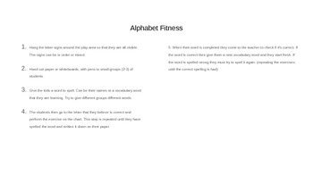 Preview of Alphabet Fitness