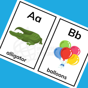 Alphabet Flash Cards: 152 A-Z Cartoon Images by The Intl Teacher