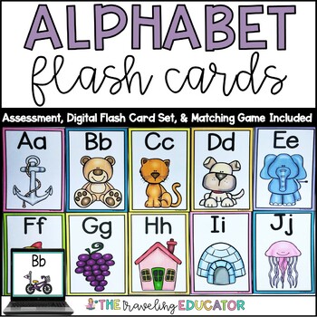 alphabet cards upper and lower case by the traveling educator tpt