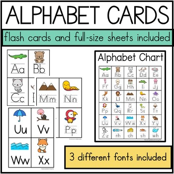 Preview of Alphabet And Phonics Flash Cards