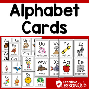 Alphabet Flash Cards~ Kidsrcute by Creative Lesson Cafe | TpT