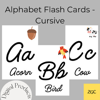 Preview of Printable Alphabet Flash Cards, Homeschooling Resource, Classroom/Nursery Decor,