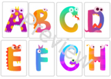 Alphabet Flash Cards Monster Theme