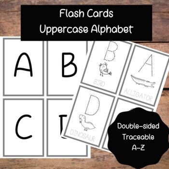 Black and White Alphabet Flash Cards Have your child reading by the age of 1