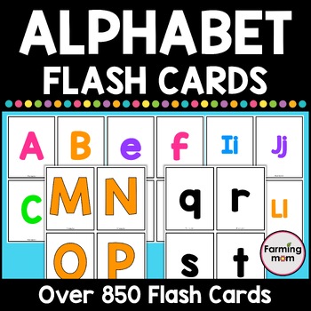 Preview of Alphabet Flash Cards Uppercase and Lowercase Letter Recognition Cards