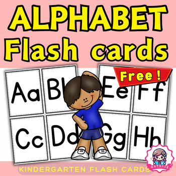 Preview of A-Z  Alphabet Flash Card | Alphabet learning cards | Uppercase&Lowercase | Free