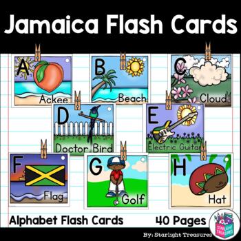alphabet flash cards for early readers country of jamaica tpt