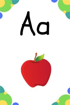 Alphabet Flash Cards with Images by Funducation 101 | TPT