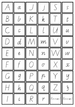 Alphabet Flashcards **AUSTRALIAN FONT-VIC MOD CURSIVE** by Miss Insta ...