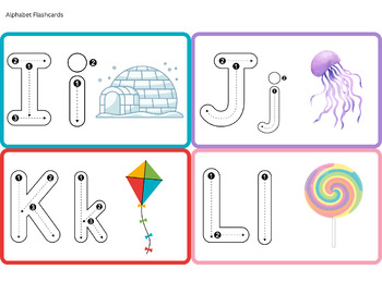 Alphabet Flashcards, Letter Flashcards, Word Wall, Preschool, Kindergarten