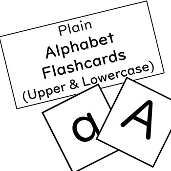 Preview of Alphabet Flashcards - Plain (Uppercase & Lowercase)