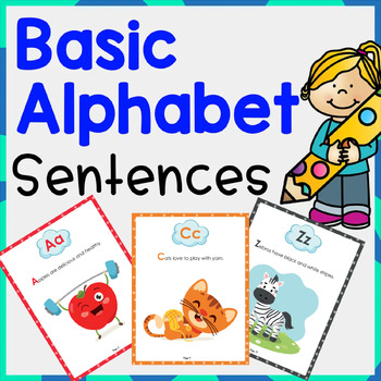 Preview of Alphabet Flashcards Sentences - NO PREP