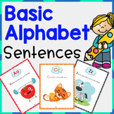 Alphabet Flashcards Sentences - NO PREP
