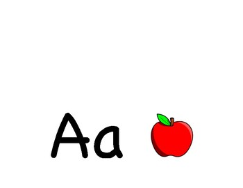 Alphabet Flashcards to Barbara Milne Letter Sounds (apple apple aaa)