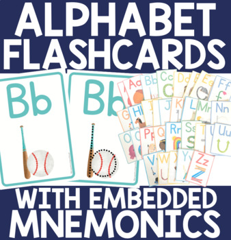 Preview of Alphabet Flashcards with Embedded Mnemonics - Science of Reading