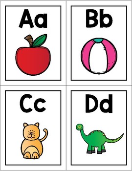 Alphabet Flashcards with Pictures by Chelsea Kuepper | TpT