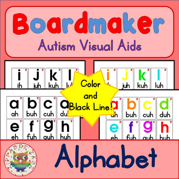 Alphabet Flashcards With Pronunciation Boardmaker Visual Aids