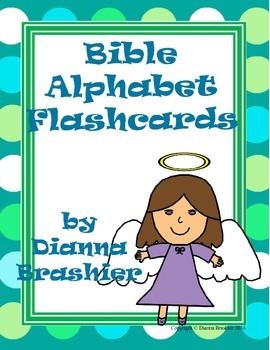 Preview of Alphabet Christian Theme Lesson Plan Flashcards