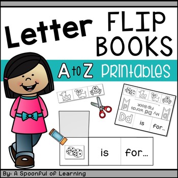 alphabet flip books by a spoonful of learning teachers pay teachers