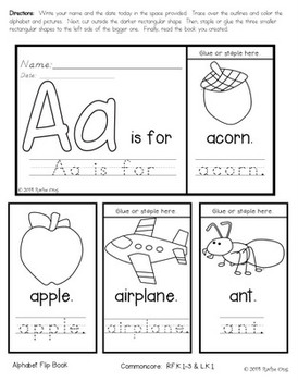 alphabet flip books colored and black and white copywork a z by