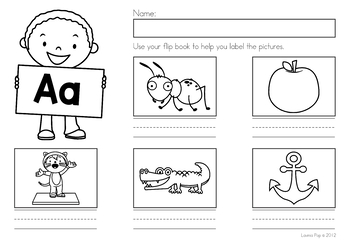 alphabet flip books by lavinia pop teachers pay teachers