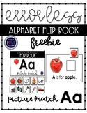 Alphabet Picture Match Flip Book A: FREEBIE
