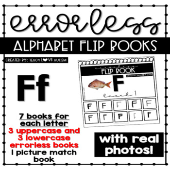 Preview of Alphabet Adapted Books for Letter F with Real Photos