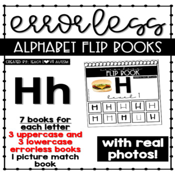 Preview of Alphabet Adapted Books for Letter H with Real Photos