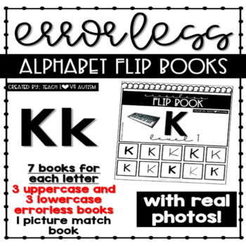 Preview of Alphabet Adapted Books for Letter K with Real Photos